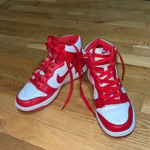 nike dunk high red champion